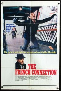 2s098 FRENCH CONNECTION int'l 1sheet '71 Gene Hackman, Roy Scheider, directed by William Friedkin!