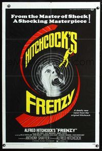 2s099 FRENZY one-sheet movie poster '72 Anthony Shaffer, Alfred Hitchcock's shocking masterpiece!