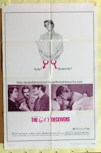 2s106 GAY DECEIVERS one-sheet poster '69 Kevin Coughlin, Larry Casey, trying to avoid the draft