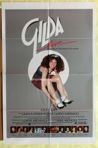 2s112 GILDA LIVE 1sheet '80 Gilda Radner, Mike Nichols, Father Guido Sarducci, Saturday Night Live