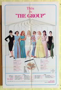2s142 GROUP style B 1sh '66 Candice Bergen, Joan Hackett, Elizabeth Hartman, Shirley Knight & more!