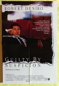 2s144 GUILTY BY SUSPICION one-sheet movie poster '91 great close-up of Robert De Niro