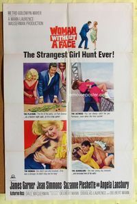 2s285 MISTER BUDDWING int'l one-sheet poster '66 Woman Without a Face, James Garner, Jean Simmons!