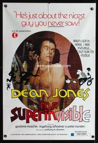2s300 MR SUPERINVISIBLE one-sheet movie poster '70 wild image of nude Dean Jones!