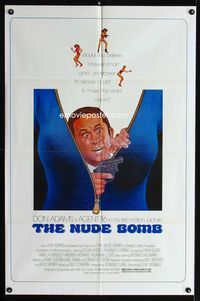 2s338 NUDE BOMB one-sheet movie poster '80 great art of Don Adams as Maxwell Smart!
