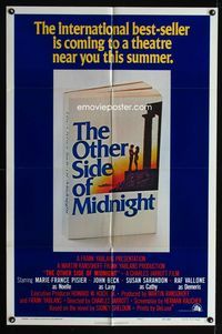 2s357 OTHER SIDE OF MIDNIGHT advance one-sheet movie poster '77 Sidney Sheldon, Marie-France Pisier