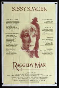 2s407 RAGGEDY MAN reviews one-sheet movie poster '81 Sissy Spacek, Eric Roberts, Sam Shepard