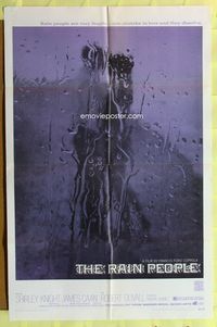 2s408 RAIN PEOPLE one-sheet poster '69 Francis Ford Coppola, Robert Duvall, cool wet window image!