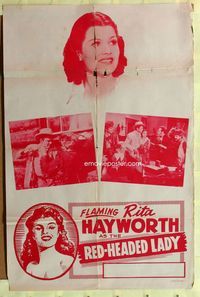 2s502 OLD LOUISIANA one-sheet movie poster R50s Tom Keene, Rita Hayworth
