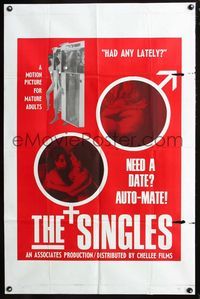 2s427 SINGLES one-sheet movie poster '67 need a date? Auto-mate! Have you had any lately?