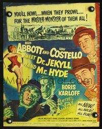 2t007 ABBOTT & COSTELLO MEET DR. JEKYLL & MR. HYDE WC '53 Bud & Lou meet scary Boris Karloff!