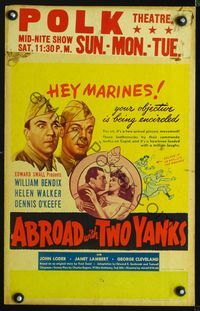 2t008 ABROAD WITH 2 YANKS WC '44 Marines William Bendix & Dennis O'Keefe lust after Helen Walker!