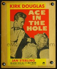 2t010 ACE IN THE HOLE WC '51 Billy Wilder classic, image of Kirk Douglas choking Jan Sterling!