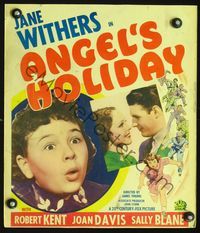 2t022 ANGEL'S HOLIDAY WC '37 great close up of surprised Jane Withers, Robert Kent, Joan Davis