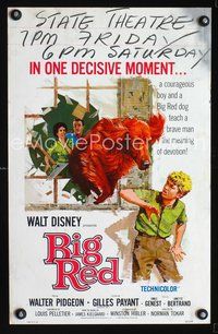 2t038 BIG RED WC '62 Disney, Walter Pigeon, artwork of Irish Setter dog jumping through window!