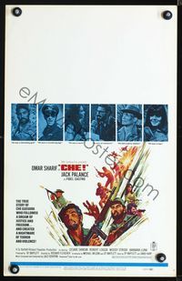 2t071 CHE WC '69 art of Omar Sharif as Guevara, Jack Palance as Fidel Castro, different art!
