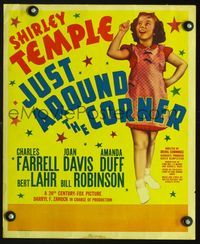 2t207 JUST AROUND THE CORNER WC '38 great full-length image of Shirley Temple laughing & pointing!