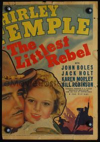 2t237 LITTLEST REBEL WC '35 great close up image of Shirley Temple & Civil War soldier Jack Holt!