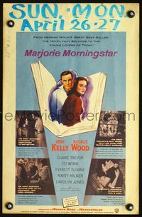 2t260 MARJORIE MORNINGSTAR window card '58 Gene Kelly, Natalie Wood, from Herman Wouk's novel!