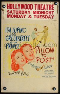 2t329 PILLOW TO POST WC '45 William Prince, Ida Lupino, plus Louis Armstrong playing his trumpet!