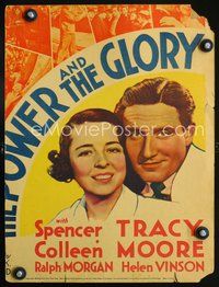 2t337 POWER & THE GLORY WC '33 Spencer Tracy, Preston Sturges, inspiration for Citizen Kane!