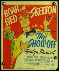 2t373 SHOW-OFF WC '46 great art of Red Skelton with cigar & sexy Marilyn Maxwell by Al Hirschfeld!