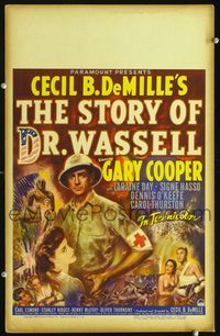 2t402 STORY OF DR. WASSELL WC '44 close up art of heroic soldier Gary Cooper, Cecil B. DeMille