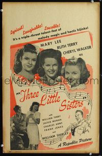 2t424 THREE LITTLE SISTERS WC '44 Mary Lee, Ruth Terry & Cheryl Walker are triple-threat talent!