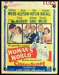2t491 WOMAN'S WORLD WC '54 June Allyson, Clifton Webb, Van Heflin, Lauren Bacall, MacMurray, Dahl