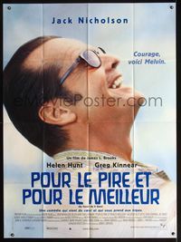 2u337 AS GOOD AS IT GETS French 1panel '98 great close up smiling image of Jack Nicholson as Melvin!