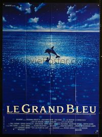 2u347 BIG BLUE French 1p '88 Luc Besson's Le Grand Bleu, cool image of boy & dolphin by Malinowski!