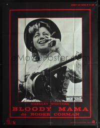 2u351 BLOODY MAMA French 1panel '70 Roger Corman, AIP, crazy Shelley Winters with tommy gun & cigar!