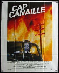 2u355 CAP CANAILLE French one-panel '83 Jean-Henri Roger, Juliet Berto, cool Baltimore fire artwork!