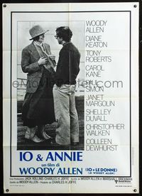 2u085 ANNIE HALL Italian one-panel '77 full-length Woody Allen & Diane Keaton, a nervous romance!