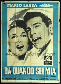2u093 BECAUSE YOU'RE MINE Italian 1panel R56 close up art of singing Mario Lanza & Doretta Morrow!