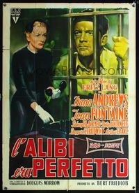2u096 BEYOND A REASONABLE DOUBT Italian 1p '56 Fritz Lang, art of Andrews & Fontaine by Olivetti!