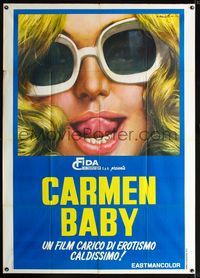 2u110 CARMEN, BABY Italian 1p '75 Radley Metzger, best super sexy close up art by Averado Ciriello!