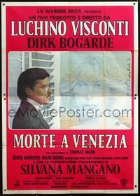 2u016 DEATH IN VENICE Italian 2p '71 Luchino Visconti's Morte a Venezia, cool art by Fabio Rieti!