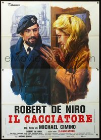 2u018 DEER HUNTER Italian 2p '79 cool different art of Robert De Niro & Meryl Streep by Ciriello!