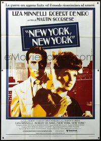 2u046 NEW YORK NEW YORK Italian 2panel '77 great different image of Robert De Niro & Liza Minnelli!