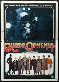 2u055 QUADROPHENIA Italian 2panel '80 The Who & Sting, rock & roll, different image on motorcycle!