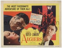 2v318 ALGIERS title card R53 Charles Boyer loves sexiest Hedy Lamarr, but he can't leave the Casbah!