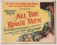 2v320 ALL THE KING'S MEN TC '50 Louisiana Governor Huey Long biography with Broderick Crawford!