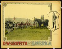 2v017 AMERICA lobby card '24 D.W. Griffith, Lionel Barrymore & British soldiers on battlefield!