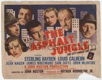 2v327 ASPHALT JUNGLE title card '50 Marilyn Monroe, Sterling Hayden, John Huston classic film noir!