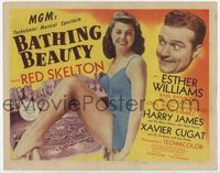 2v335 BATHING BEAUTY title card '44 Red Skelton leers at sexy smiling Esther Williams in swimsuit!