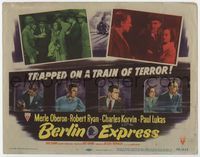 2v344 BERLIN EXPRESS title card '48 Merle Oberon & Robert Ryan are trapped in a train of terror!