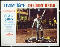 2v062 COURT JESTER lobby card #5 '55 against all odds, Danny Kaye triumphs over Robert Middleton!