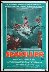 2w254 BEYOND THE REEF Aust one-sheet poster '81 Frank C. Clarke, sexy tropical Joann art, Seakiller!