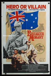 2w260 BREAKER MORANT Aust movie one-sheet poster '80 Aussie Bruce Beresford, is he hero or villain?